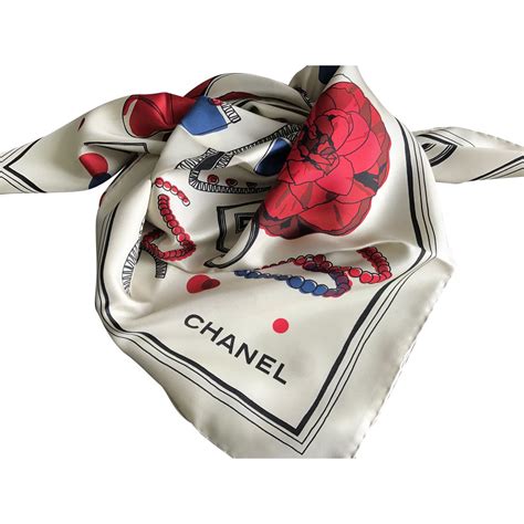 cream chanel scarf|Chanel scarf for women.